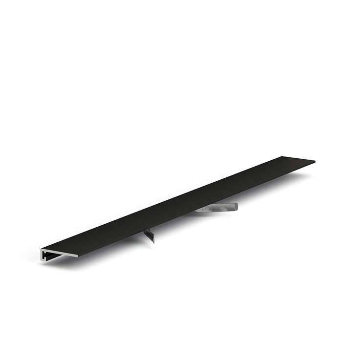 Микроплинтус LACONISTIQ micro 19 ARM RAL9005 Чёрный МАТОВЫЙ (19х5,5х2450мм) 7 зажимов в комплекте 19-21-245 - фото 5554