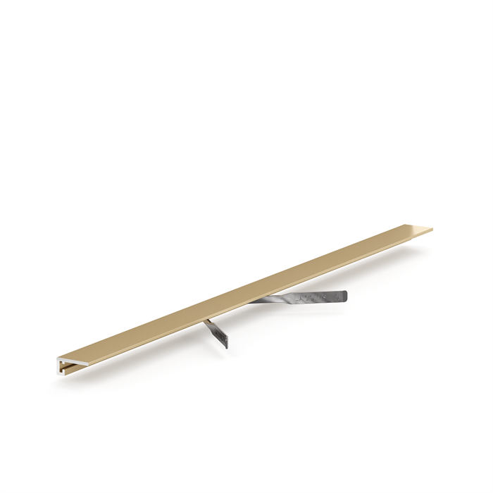 Микроплинтус LACONISTIQ Micro 11 mini Gold Edition анодированный (11х5х2000мм) 5 зажимов в комплекте 11-14/1-200