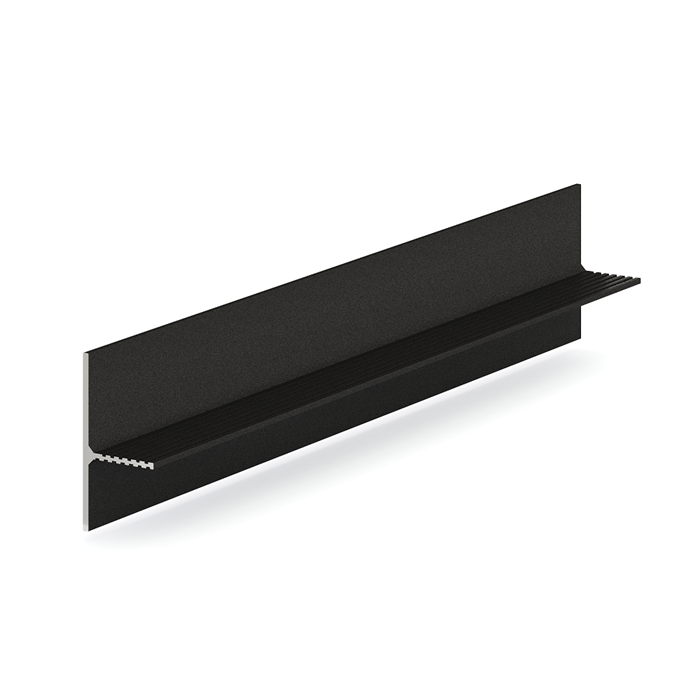 Теневой плинтус  REVERSE 36 для панелей и керамогранита, Белый МУАР RAL9016 (36х16х3000мм) зазор 15/20мм. 34-32-300