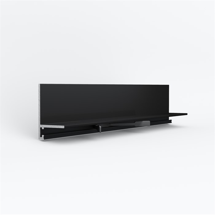 Микроплинтус LACONISTIQ Micro-L угловой Чёрный МУАР RAL9005 (25,8х16,2х5х2700мм) 7 зажимов в комплекте 17-31-270