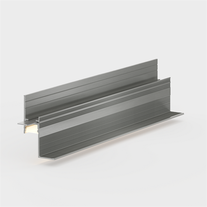 Теневая рейка LACONISTIQ Multilevel CLASSIC NEW (разноуровневая) Серебристый анодированный (46.5*28.7*3000мм.) под подсветку 27-13-300