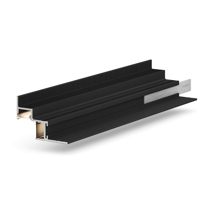 Теневая рейка LACONISTIQ Multilevel DUAL (разноуровневая) Чёрный МУАР (46,7*31*3000мм.) под подсветку 30-31-300