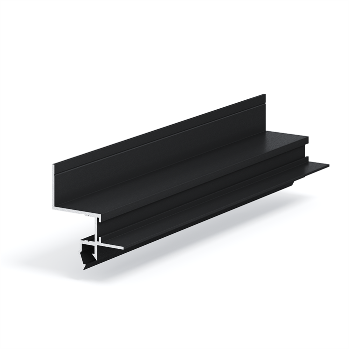 Теневой потолочный профиль GIPS ULTRA NEW под подсветку, Черный МУАР, размер (43,3*41*3000мм) отступ 18мм. 56-31-300