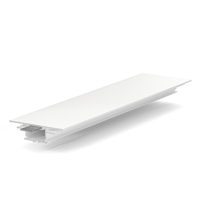 Теневой потолочный профиль для штор GARDINA,  Белый муар RAL9016, размер (50*14*3000мм), бегунки+заглушки в комплекте 55-32-300