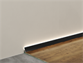 Микроплинтус Laconistiq Light (под подсветку) Черный анодированный 25х16х5х2450мм, 7 зажимов в комплекте 16-11-245