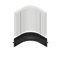 Радиусный элемент внутренний R32 (Полимерный) для теневого плинтуса LACONISTIQ Light DOORS Черный муар (36.2х68х68мм) kzo7VBcdjQDhLo5ajf4HJ1