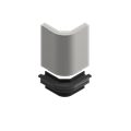 Радиусный элемент внешний R32 (Полимерный) для теневого плинтуса LACONISTIQ Light DOORS Черный муар (36.2х68х68мм) y11KqCP5hAvqf0Z5XlCLZ2
